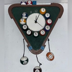 Vintage Billiards Wallclock WORKING